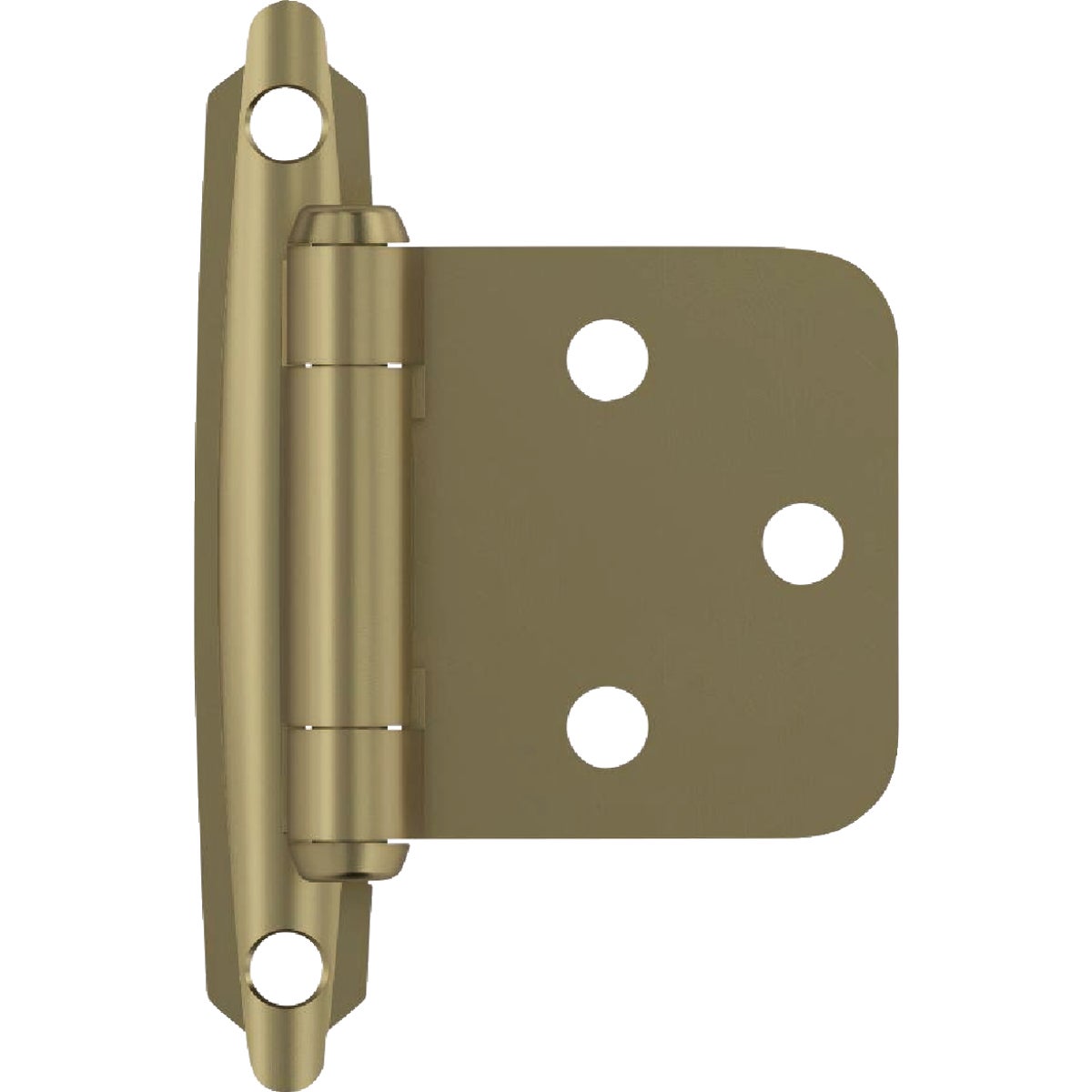 Amerock Golden Champagne Variable Overlay Self Closing Face Mount Cabinet Hinge (2-Pack)