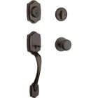 Kwikset SmartKey Venetian Bronze Belleview Entry Door Handleset with Cove Knob Image 1