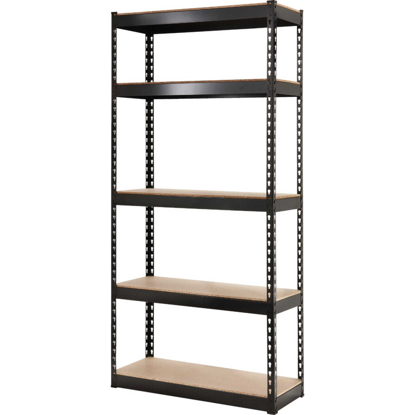 L-Beam 34 In. x 72 In. x 14 In. Black Steel 5-Tier Shelving Image 1
