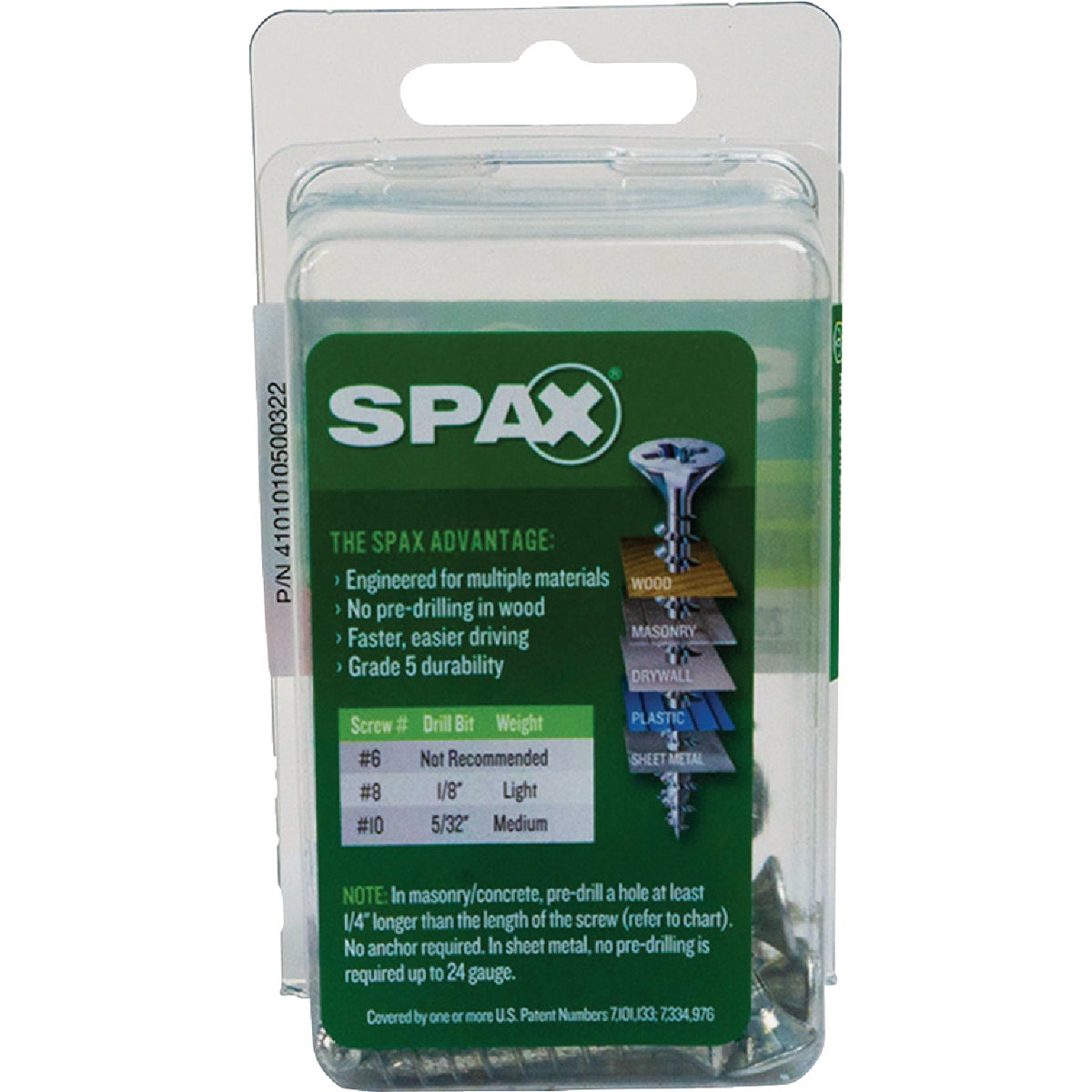SPAX #10 x 1-1/4 In. Unidrive (Combo Drive) Flat Head Zinc (Interior) Multi-Purpose Construction Screw (20-Count) Image 5