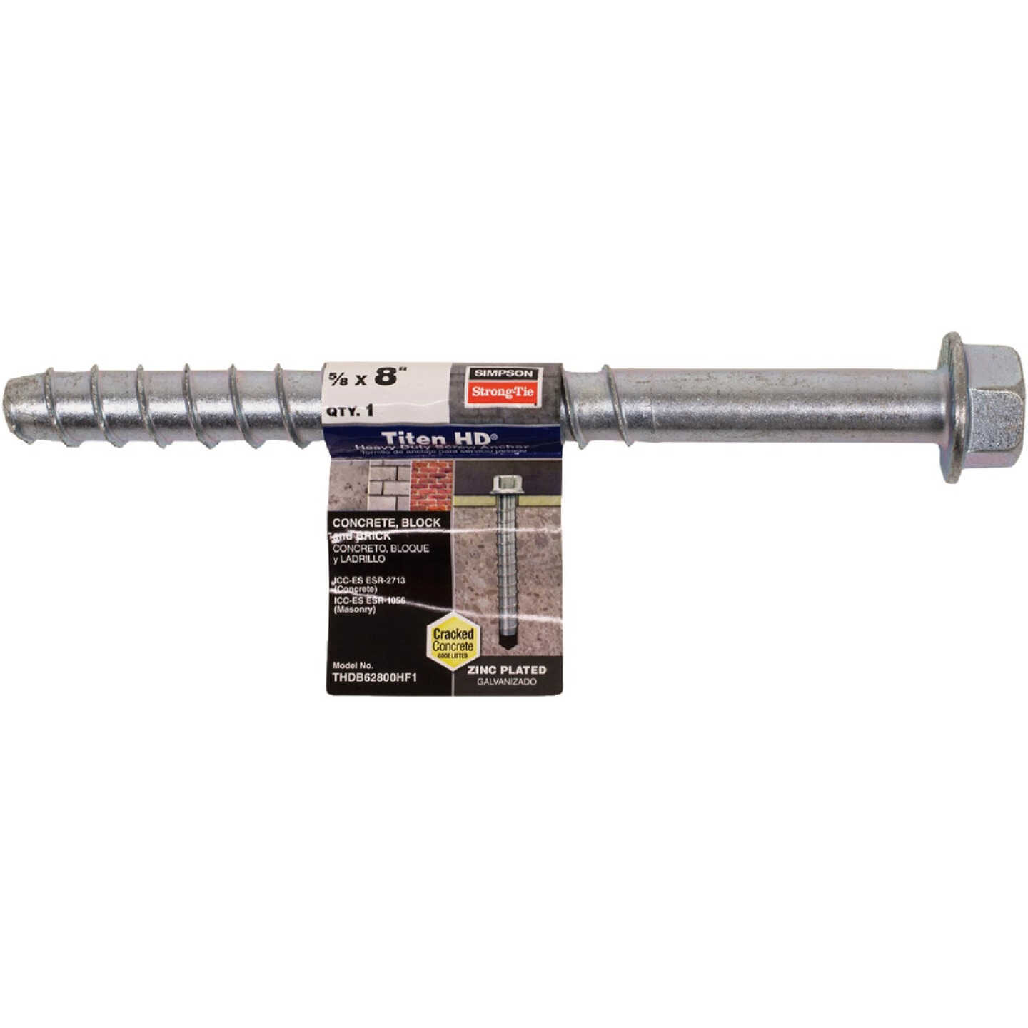 Simpson Strong-Tie Titen HD 5/8 In. x 8 In. Heavy-Duty Screw Anchor Image 2
