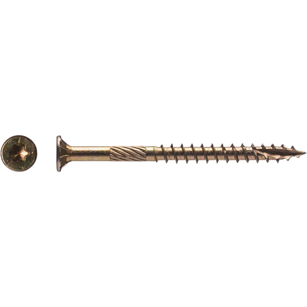 Big Timber #10 x 3 In. Yellow Zinc Star Drive Flat Head Wood Screw (5 Lb.) Image 2