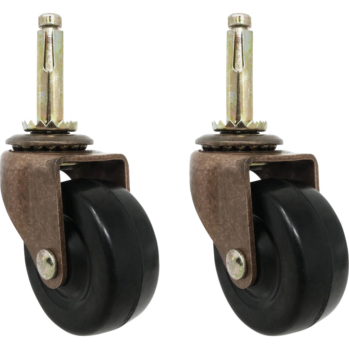 Super Sliders 2 In. Rubber Stem Caster (2-Pack)