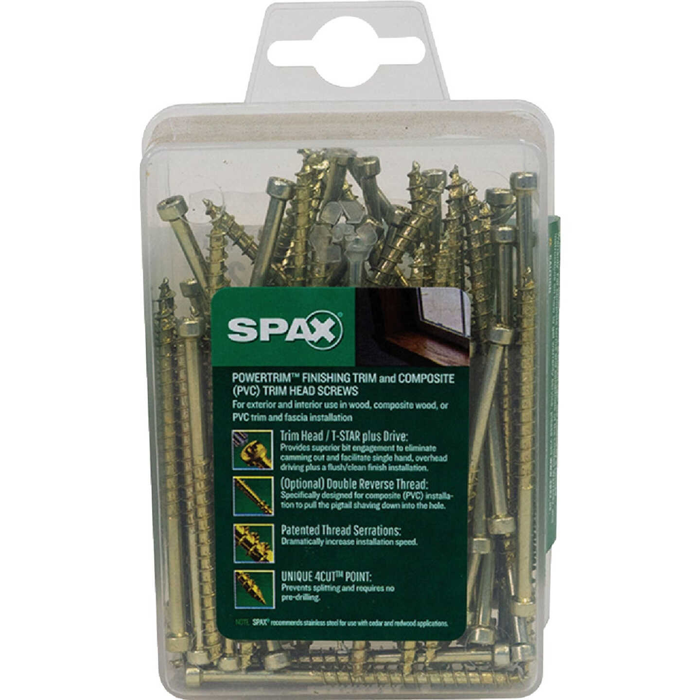 SPAX #8 x 2-1/2 In. T10 Plus Cylindrical Head HCR (Exterior Rated) Yellow Trim Screw (100-Count) Image 5