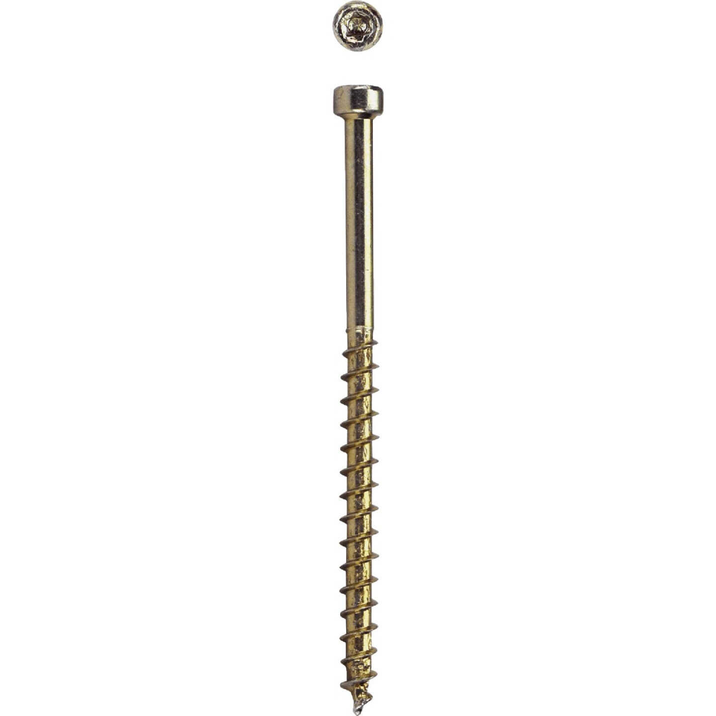SPAX #8 x 2-1/2 In. T10 Plus Cylindrical Head HCR (Exterior Rated) Yellow Trim Screw (100-Count) Image 1