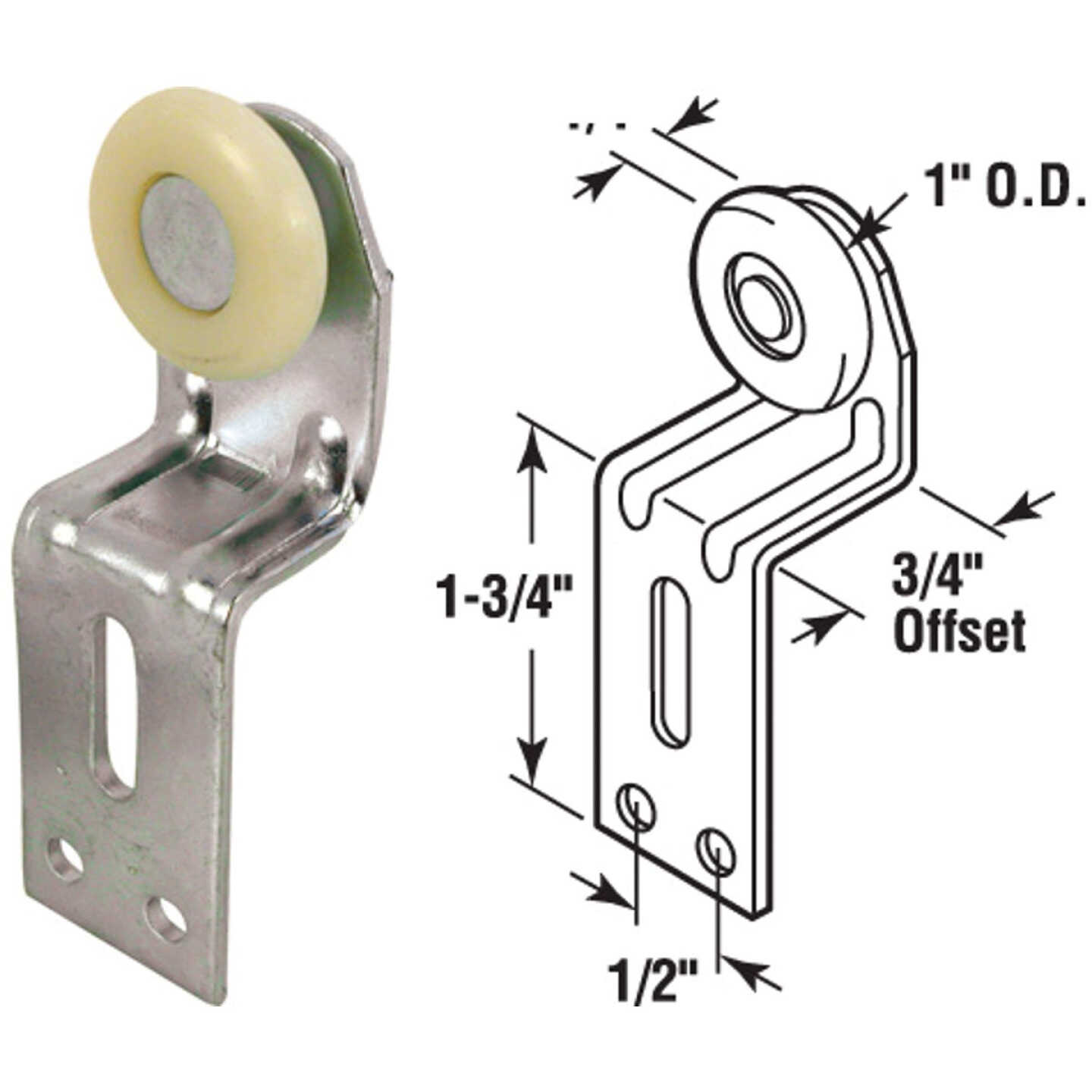 Prime-Line Wardrobe Door Back Roller Assembly (2-Count) Image 1