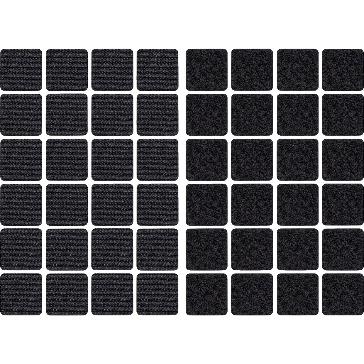 Wrap-It Storage Stick 'Em 1 In. Black Hook & Loop Square (24-Count)