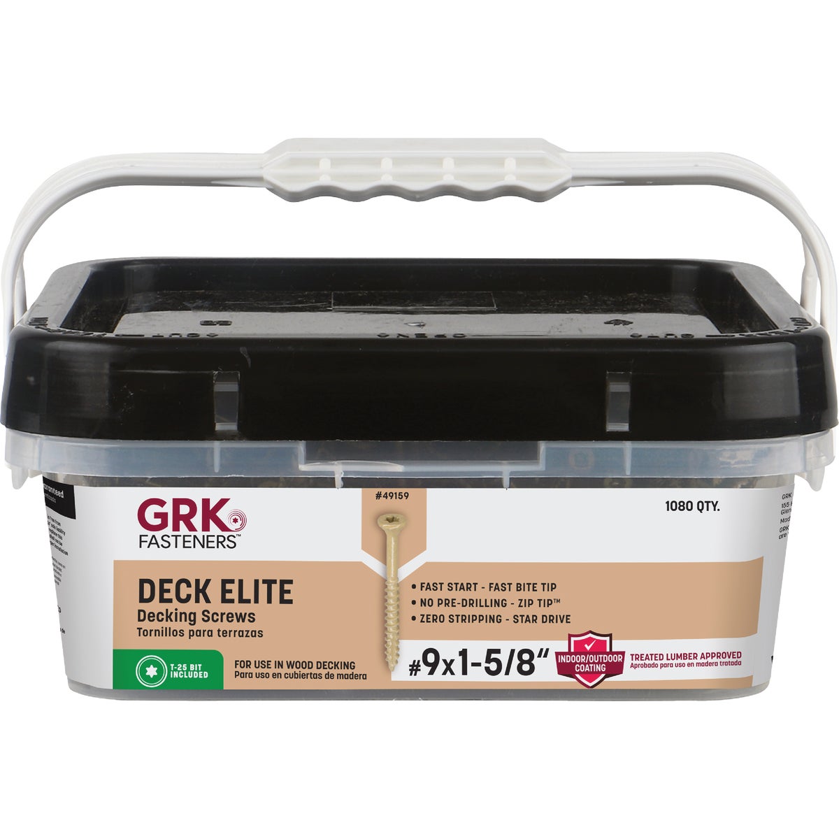 GRK Deck Elite #9 x 1-5/8 In. Star Drive Bugle-Head Deck Screw (1080-Count) Image 6