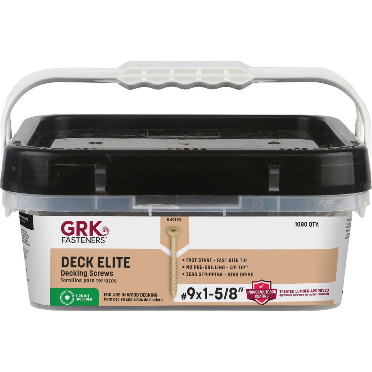 GRK Deck Elite #9 x 1-5/8 In. Star Drive Bugle-Head Deck Screw (1080-Count) Image 6