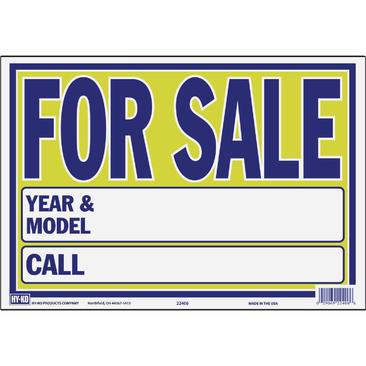 Hy-Ko 9 x 13 Neon Auto For Sale Sign Image 1
