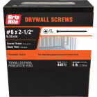 Grip-Rite #8 x 2-1/2 In. Coarse Thread Gray Phosphate Drywall Screw (5 Lb.) Image 2