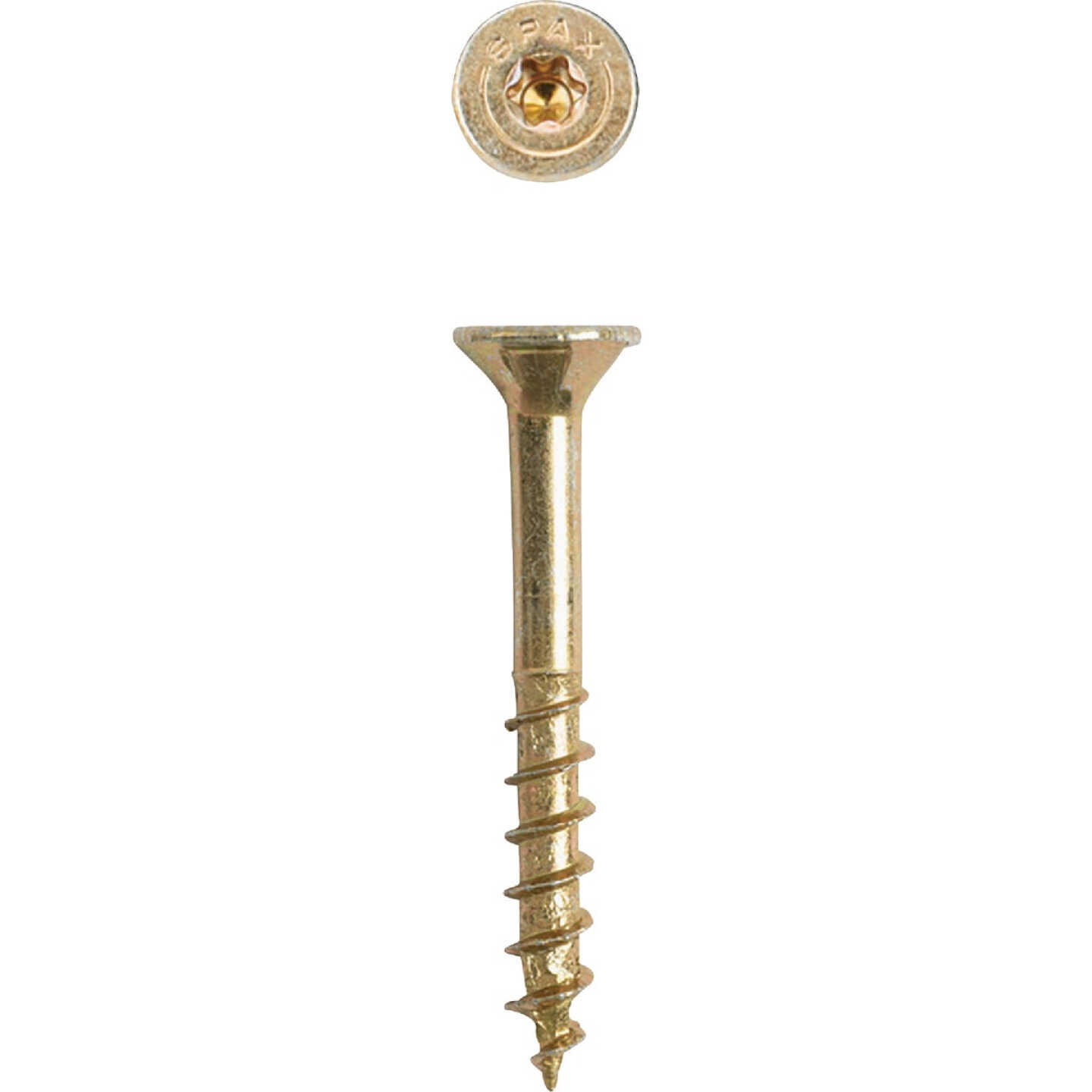 SPAX #8 x 1-1/4 In. T20 Plus Flat Head Yellow Zinc (Interior) Wood Screw (675-Count) Image 1