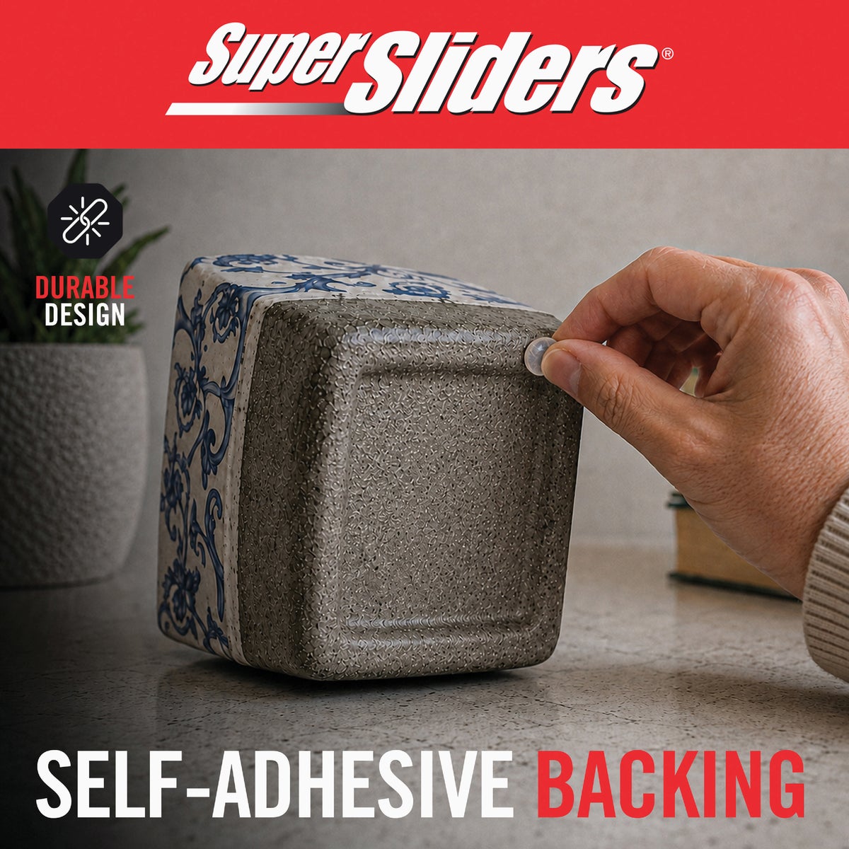 Super Sliders 3/8 In. Clear Round Furniture Wall Bumper (20-Pack) Image 3