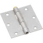 National Hardware 3-1/2 In. Square Galvanized Steel Broad Door Hinge (2-Pack) Image 1
