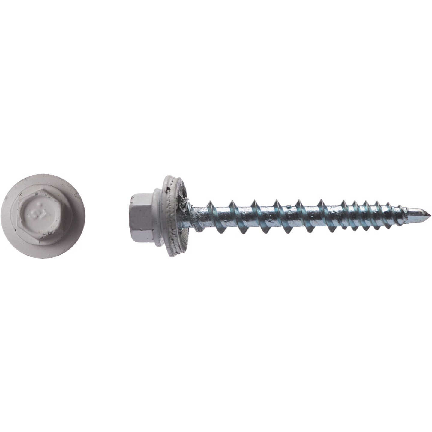 Big Timber #10 x 1-1/2 In. Hex Head Brite White Metal Roofing Screw (100-Count) Image 2