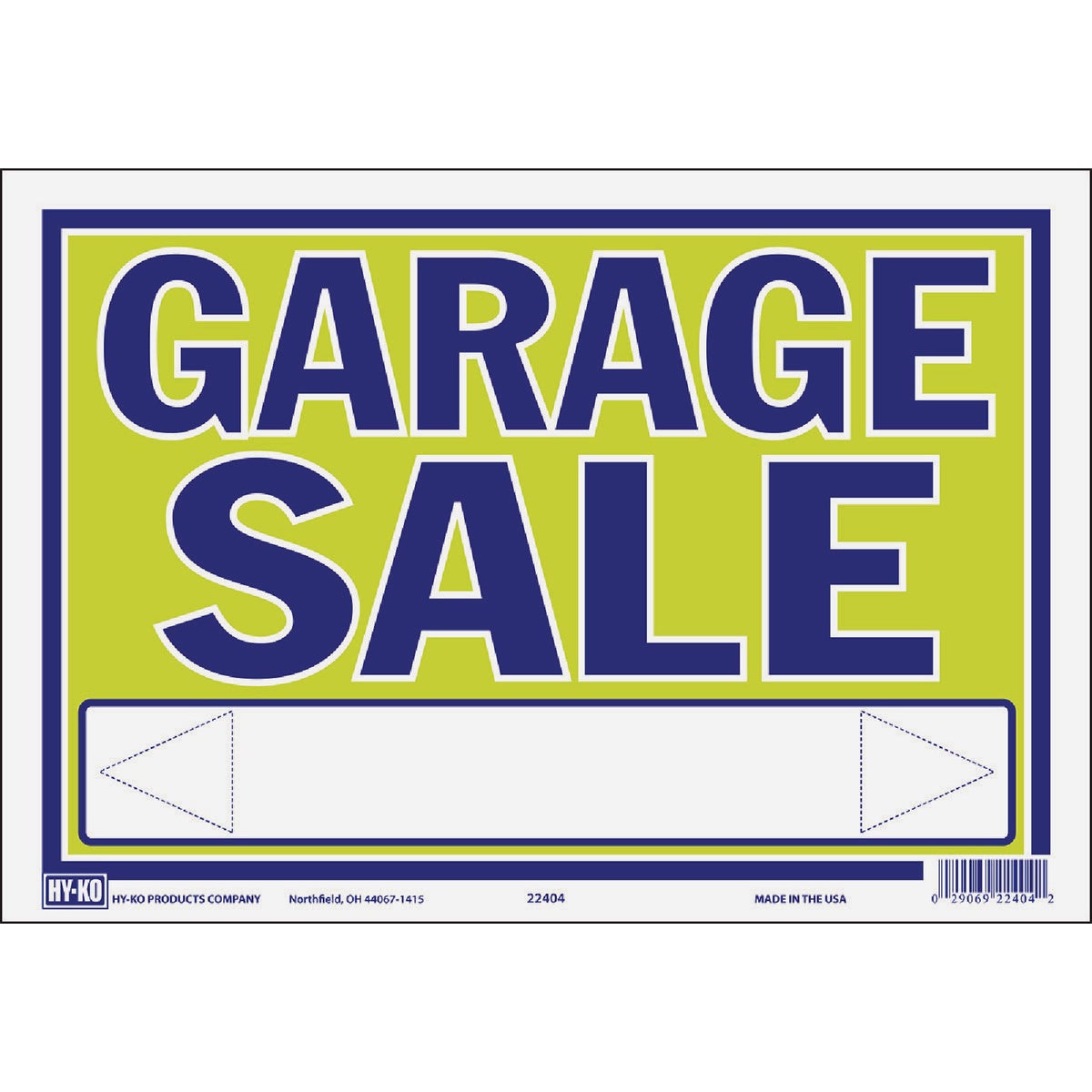 Hy-Ko 9 x 13 Neon Garage Sale Sign Image 1