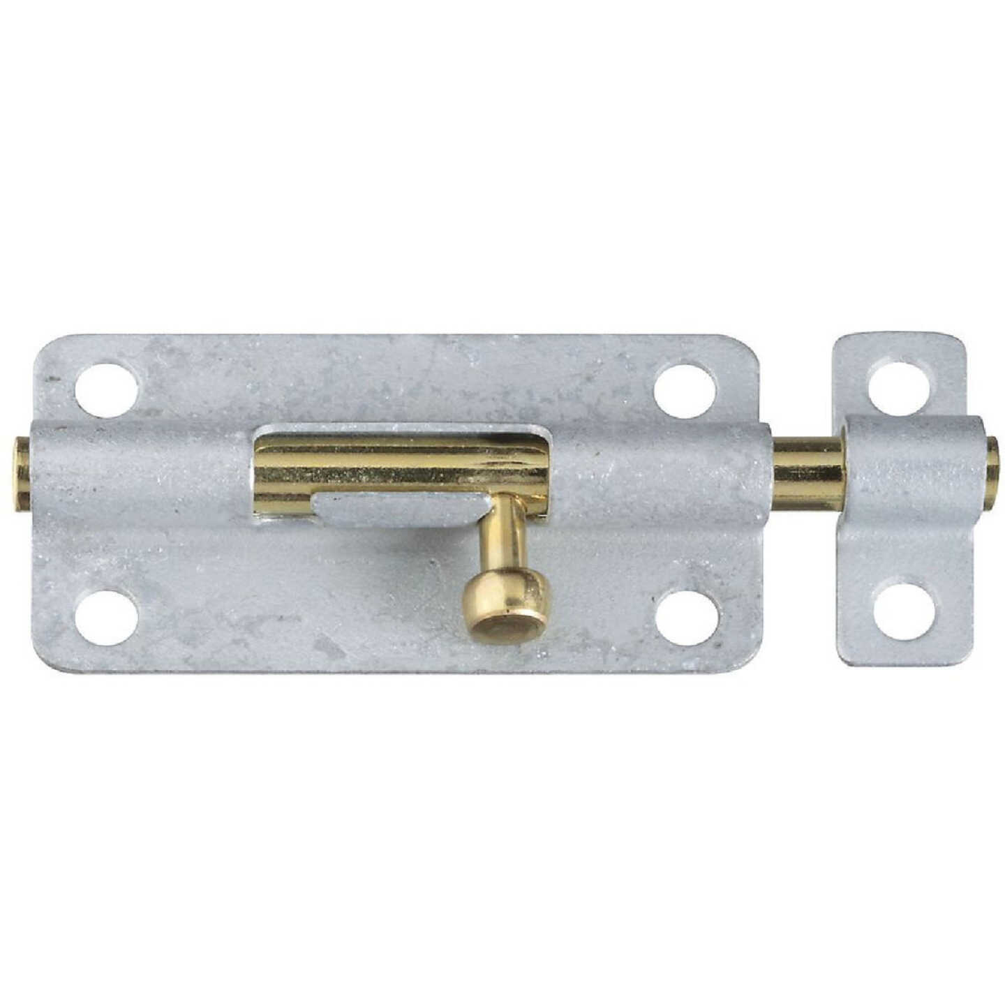 National Hardware 4 In. Galvanized Steel Door Barrel Bolt Image 1