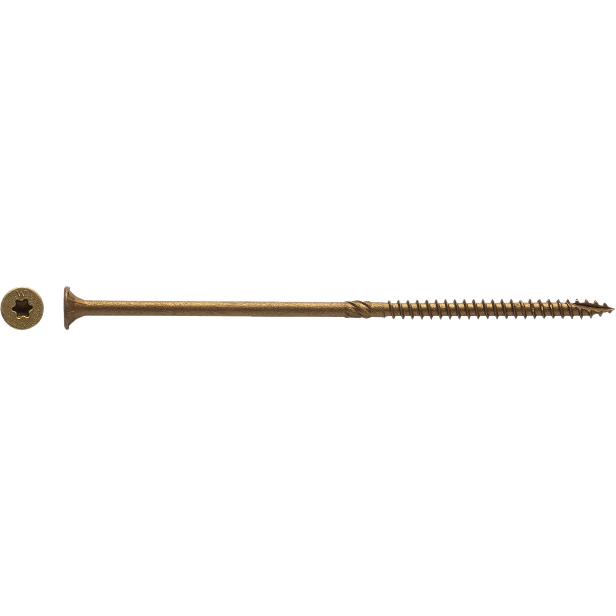 Big Timber #14 x 6 In. Bronze Star Drive Flat Head Wood Screw (25-Count) Image 2