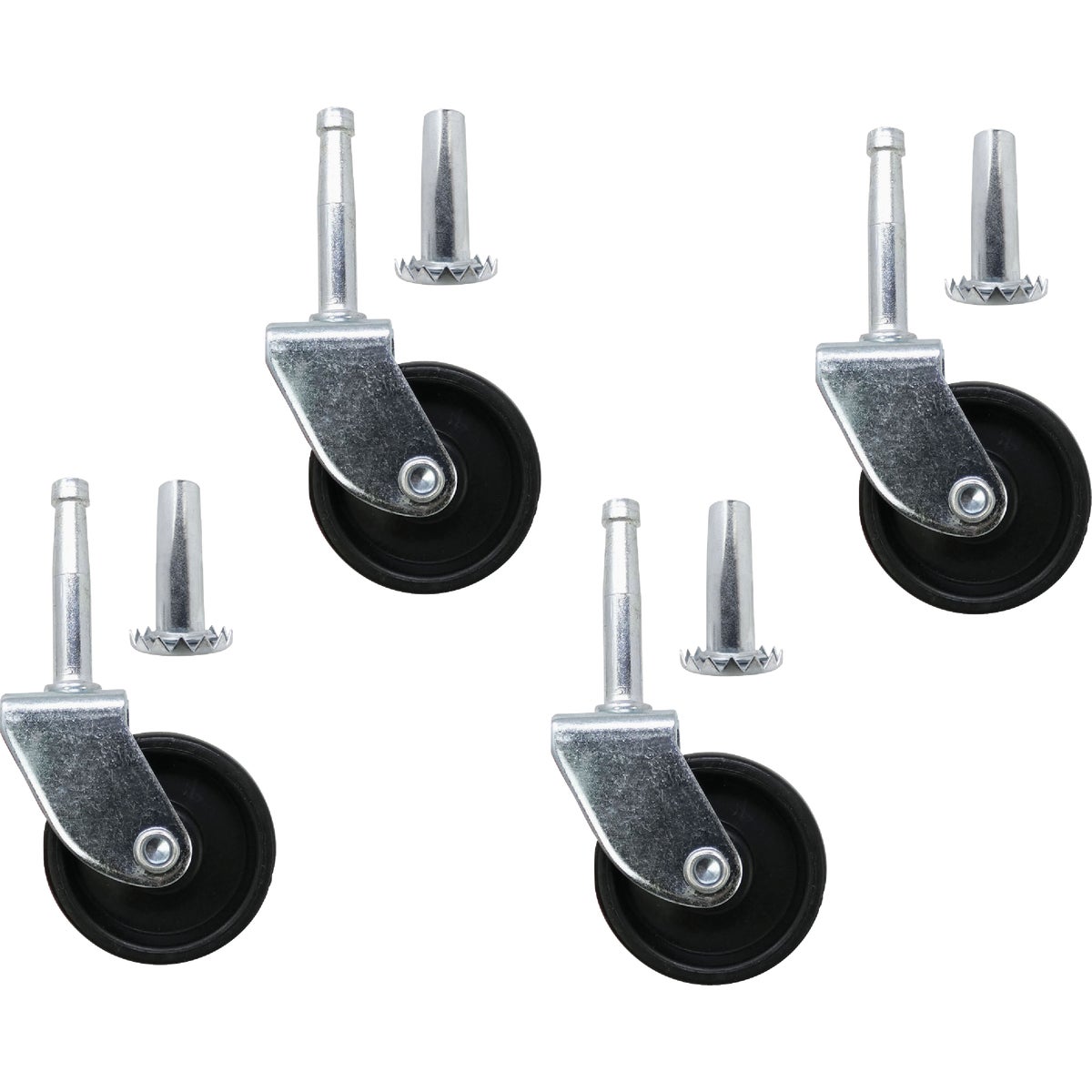 Super Sliders 1-5/8 In. Black Stem Caster (4-Pack) Image 4