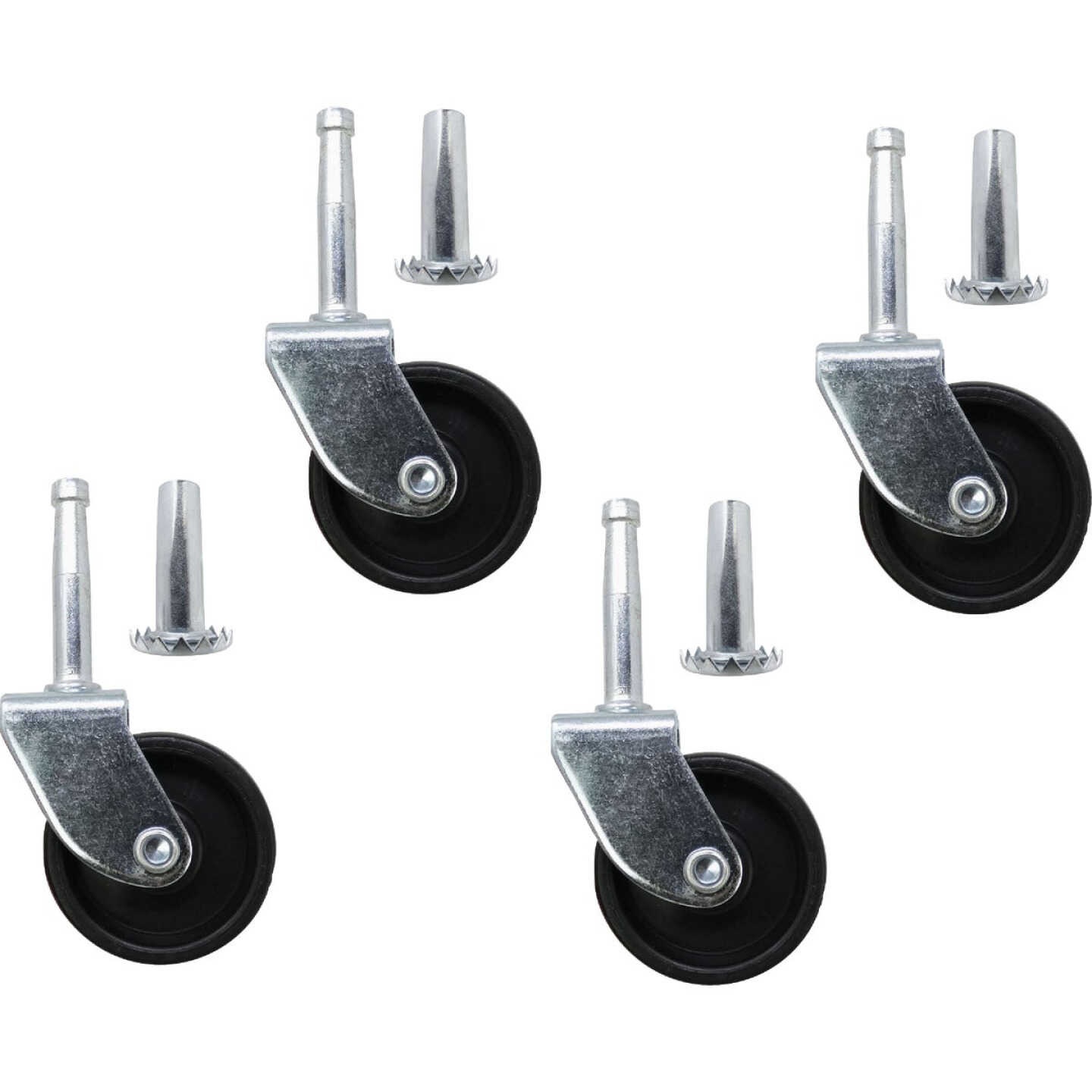 Super Sliders 1-5/8 In. Black Stem Caster (4-Pack) Image 4