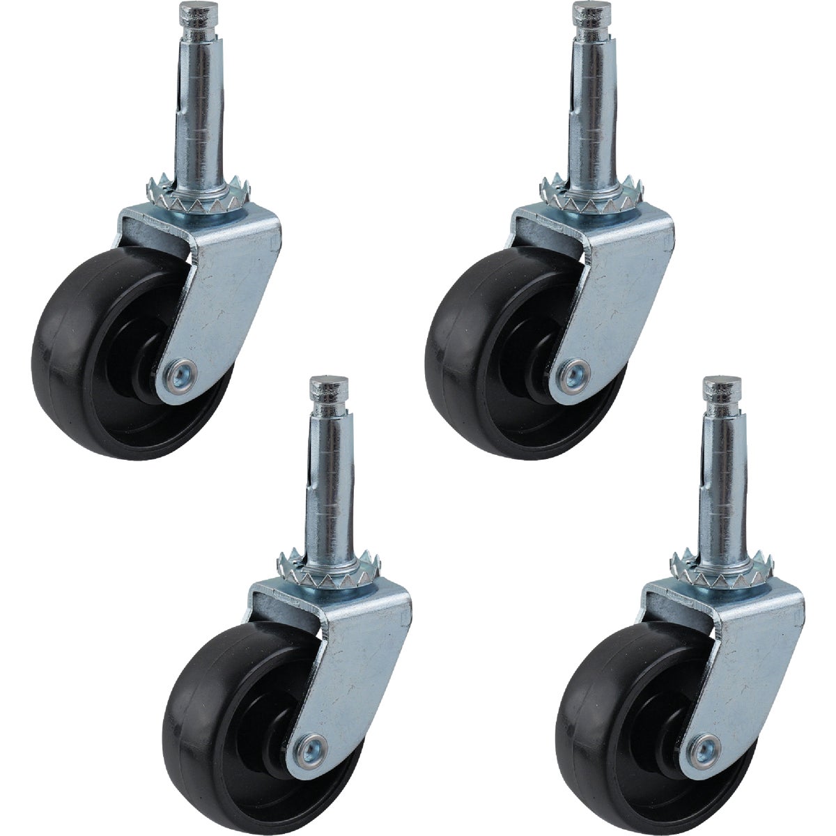 Super Sliders 1-5/8 In. Black Stem Caster (4-Pack) Image 3