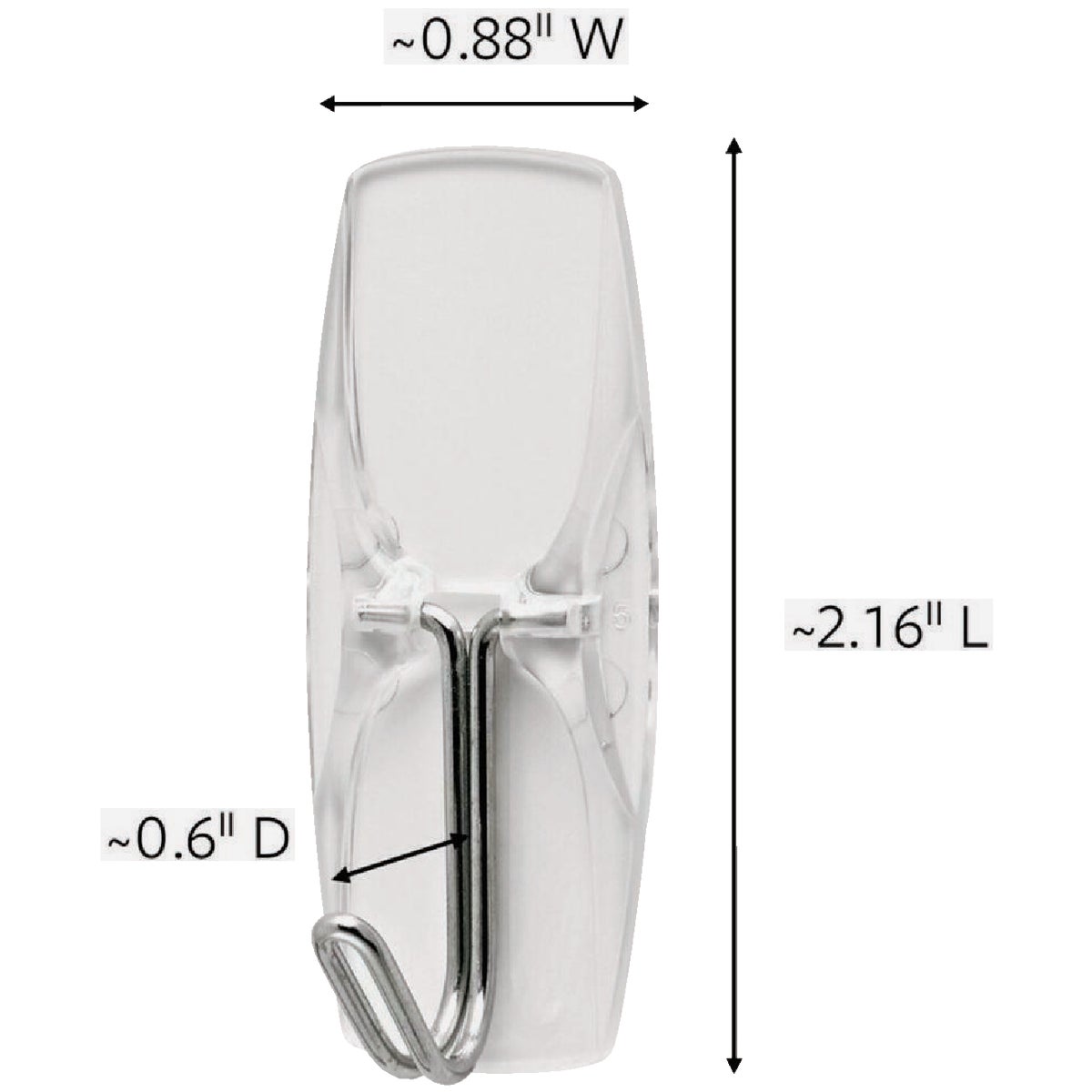 Command Medium Wire Hook Value Pack, Clear, 6 Hooks, 8 Strips Image 8