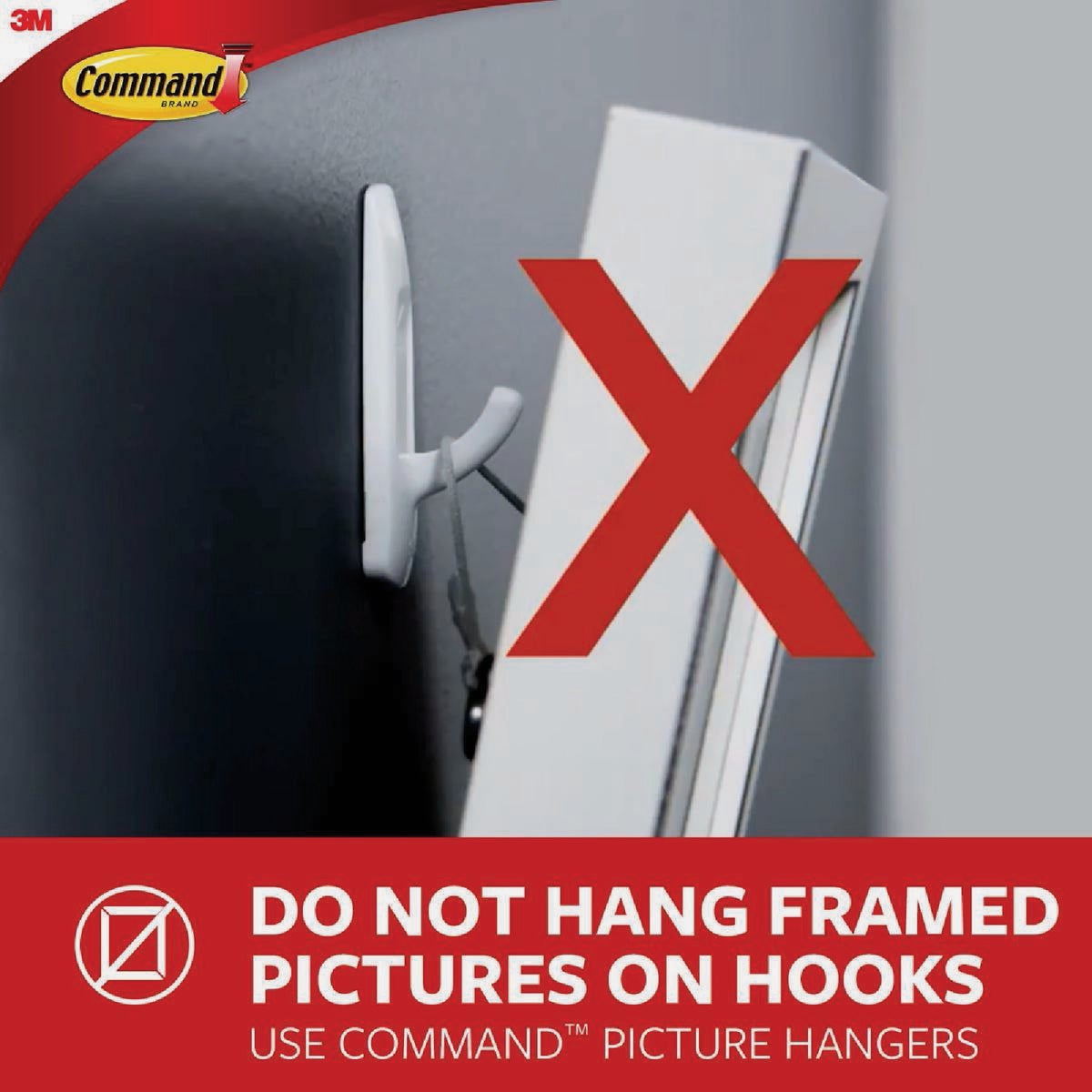 Command Medium Wire Hook Value Pack, Clear, 6 Hooks, 8 Strips Image 6