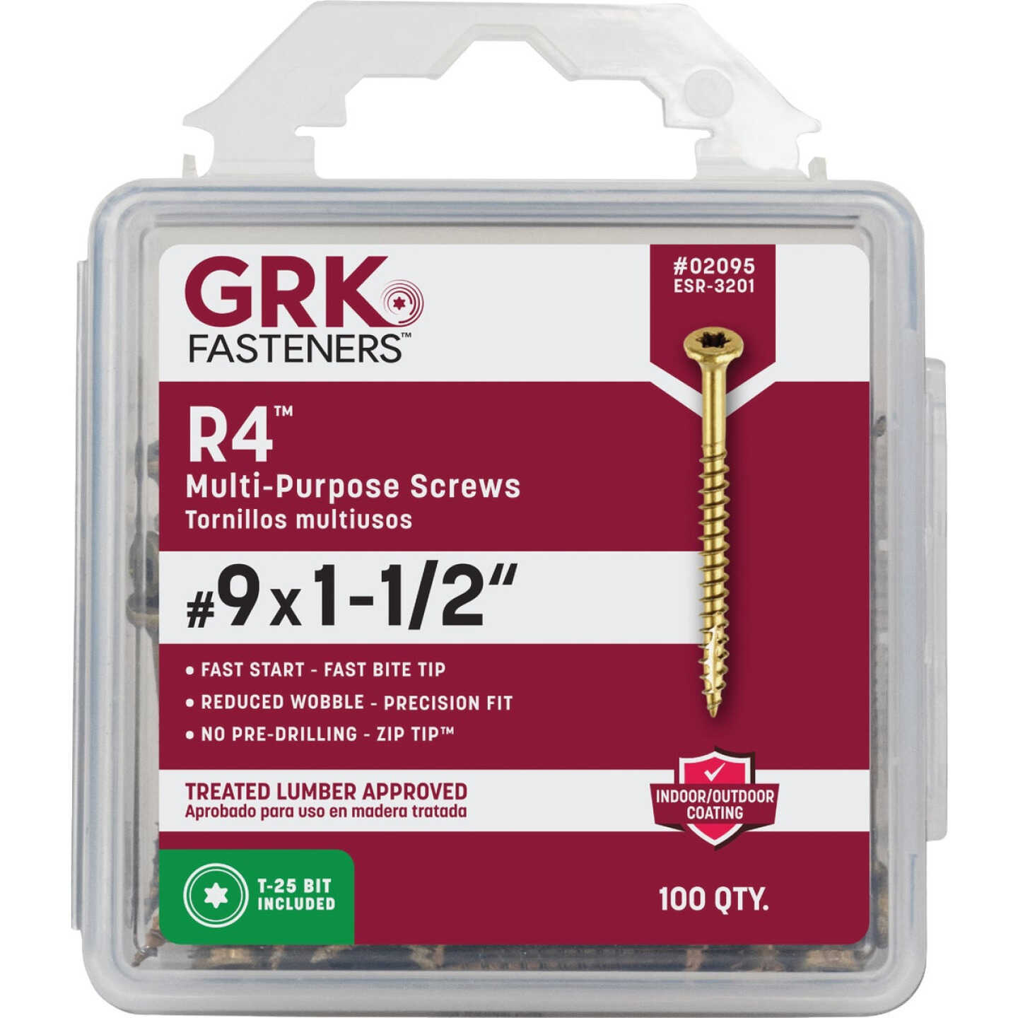GRK R4 #9 x 1-1/2 In. Star Drive Multi-Purpose Wood Screw (100-Count) Image 6