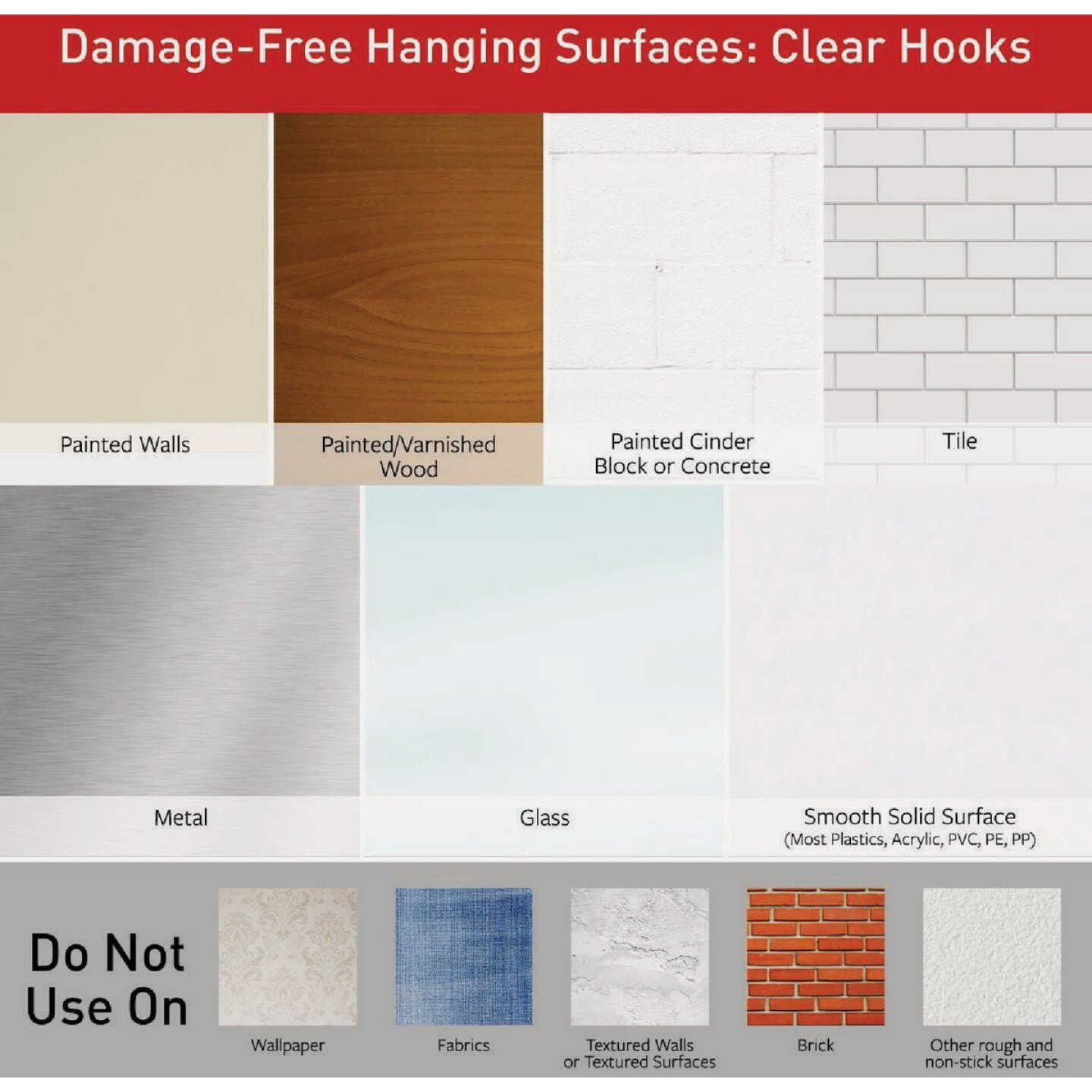 Command Medium Wire Hook, Clear, 2 Hooks, 3 Strips Image 2