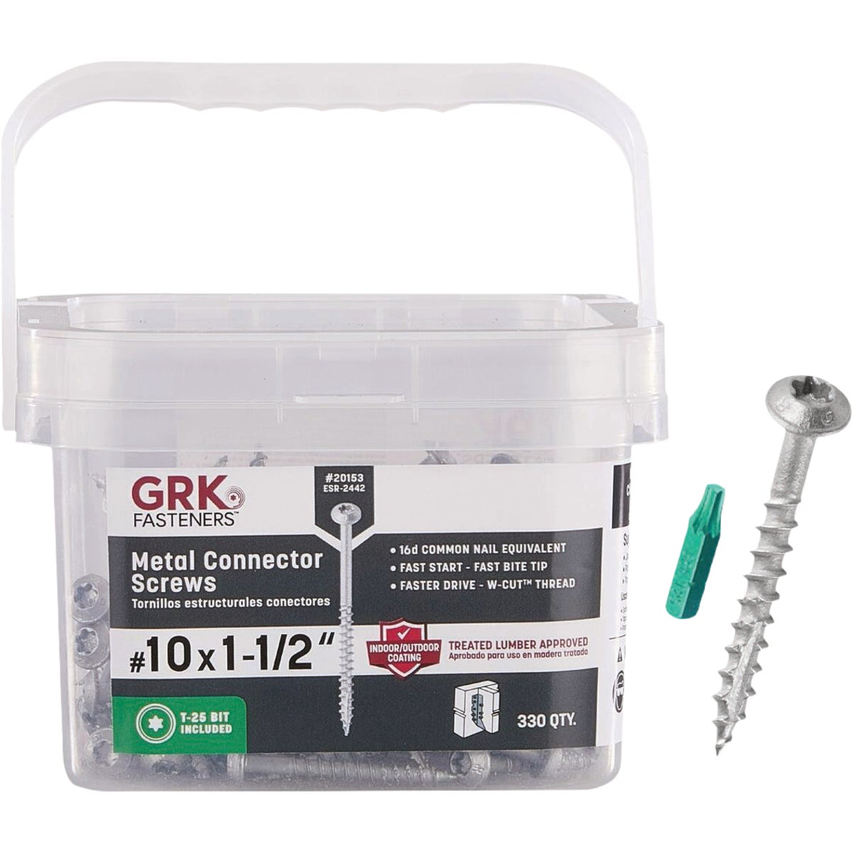 GRK #10 x 1-1/2 In. Metal Connector Screw (300-Count)