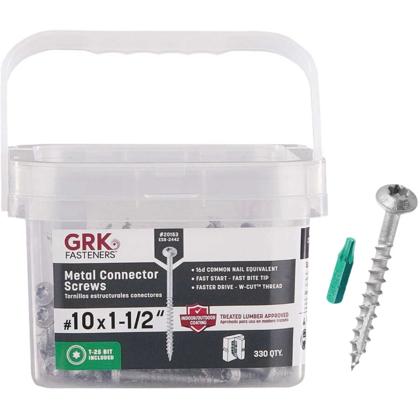 GRK #10 x 1-1/2 In. Metal Connector Screw (300-Count) Image 1