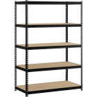 Muscle Rack 48 In. x 24 In. x 72 In. 5-Tier Black Shelving Unit Image 1