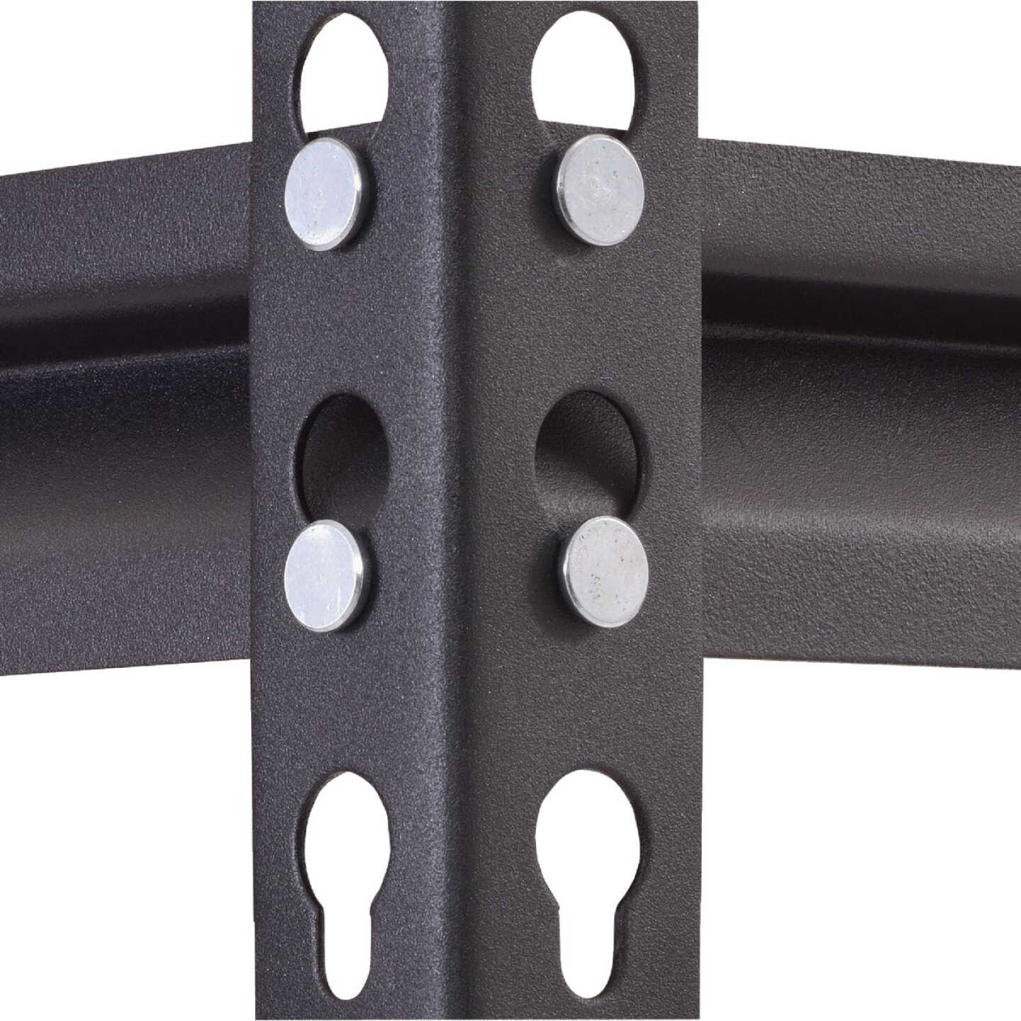 Muscle Rack 48 In. x 24 In. x 72 In. 5-Tier Black Shelving Unit Image 4