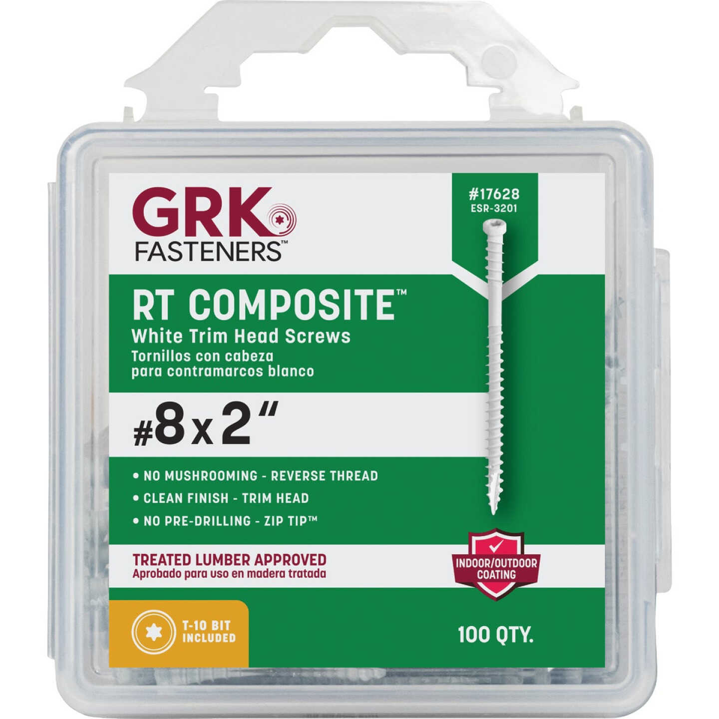 GRK RT #8 x 2 In. Star Drive White Composite Screw (100-Count) Image 3