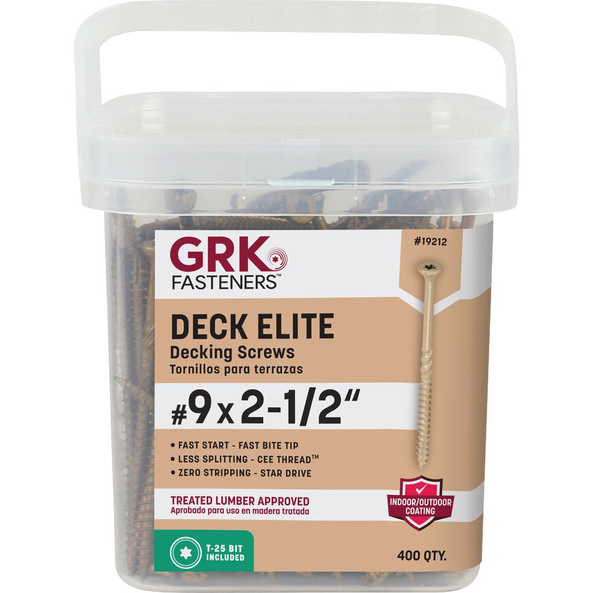 GRK Deck Elite #9 x 2-1/2 In. Star Drive Bugle-Head Deck Screw (400-Count) Image 6