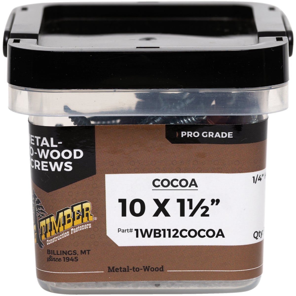Big Timber #10 x 1-1/2 In. Hex Head Cocoa Metal Roofing Screw (100-Count)