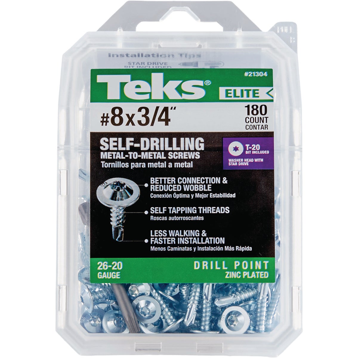 Teks Elite #8 x 3/4 In. Drill Point Metal to Metal Screw (180-Count) Image 1