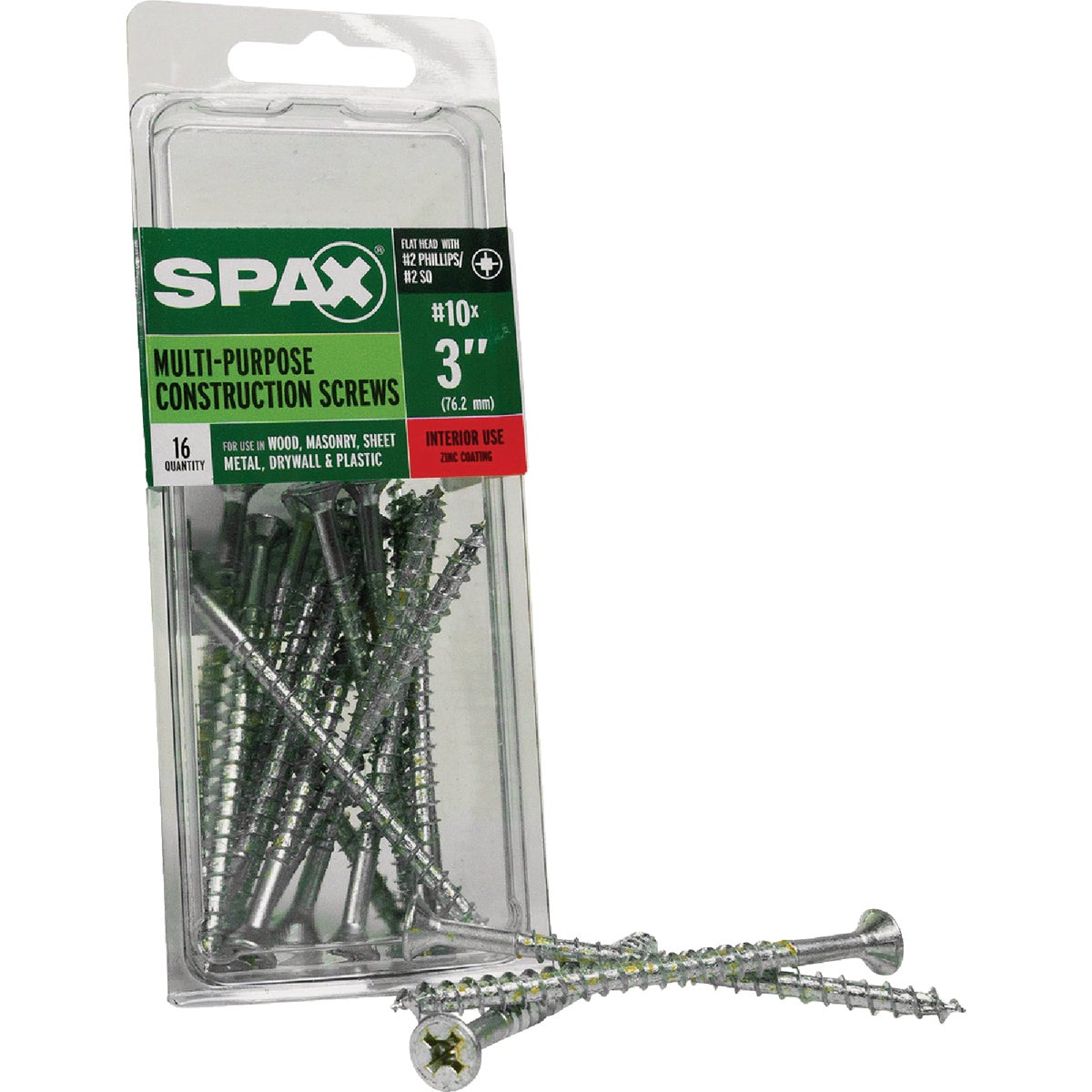 SPAX #10 x 3 In. Unidrive (Combo Drive) Flat Head Zinc (Interior) Multi-Purpose Construction Screw (16-Count) Image 6