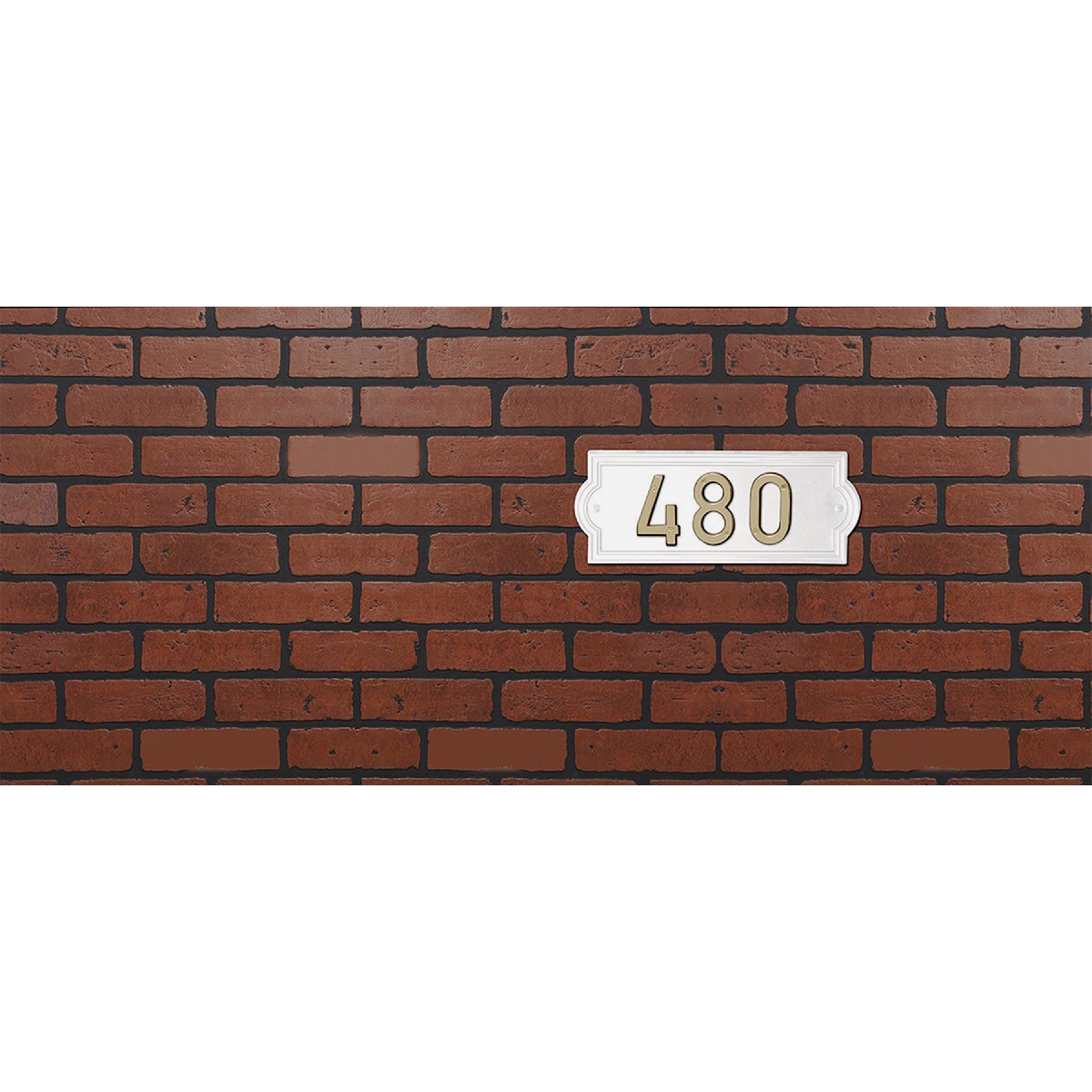 Hy-Ko Off White Rectangle Address Plaque Image 2