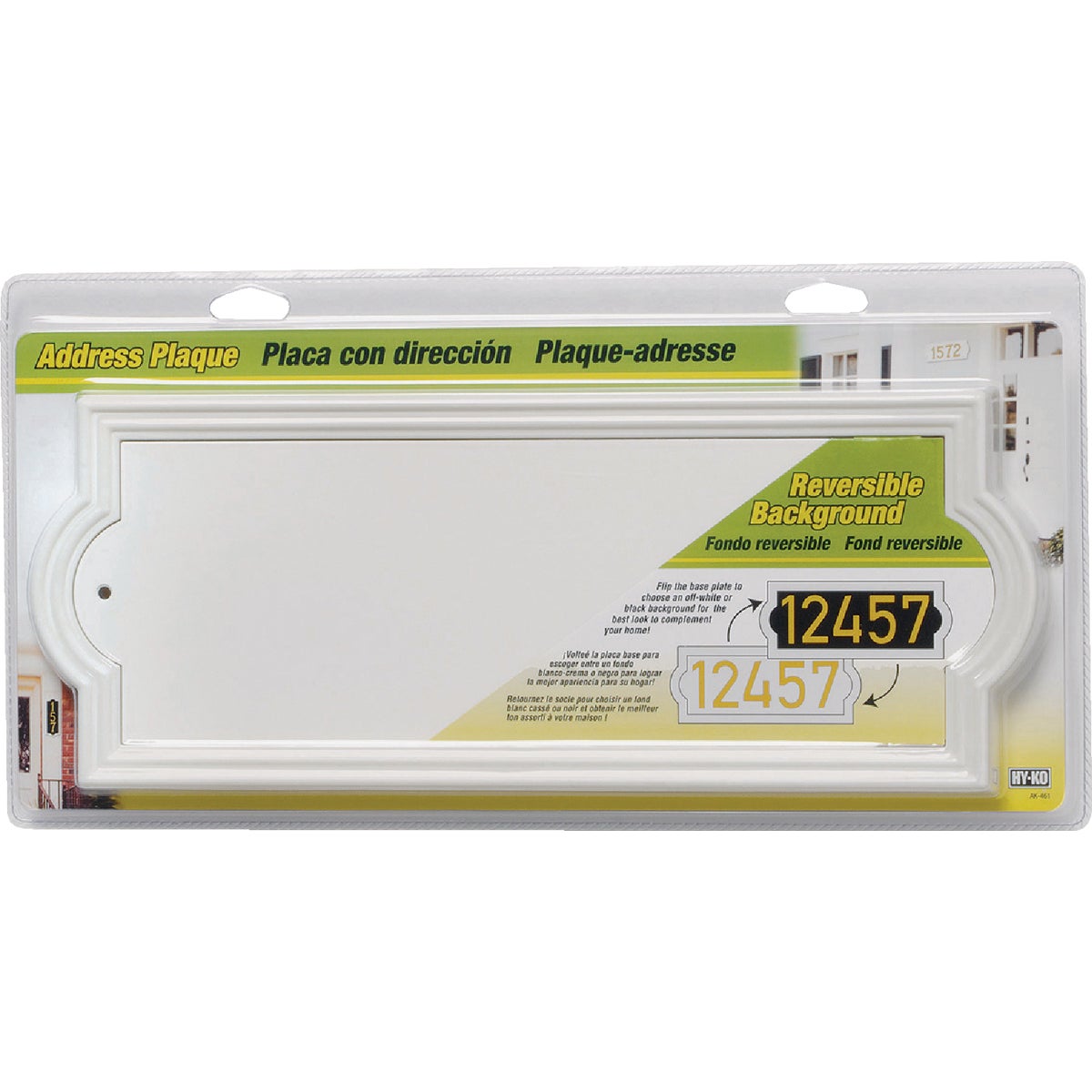 Hy-Ko Off White Rectangle Address Plaque
