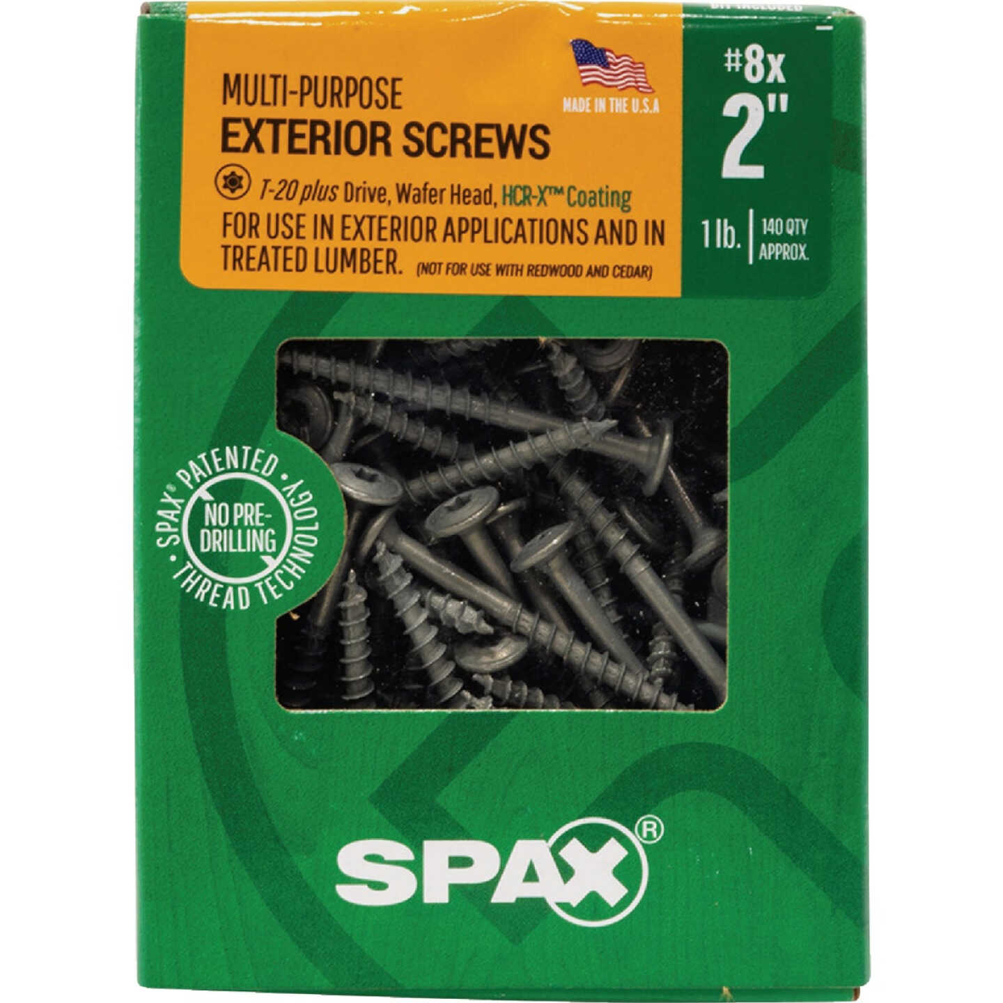 SPAX #8 x 2 In. T20 Plus Wafer Head HCR-X (Exterior Rated) Wood Screw (140-Count) Image 4
