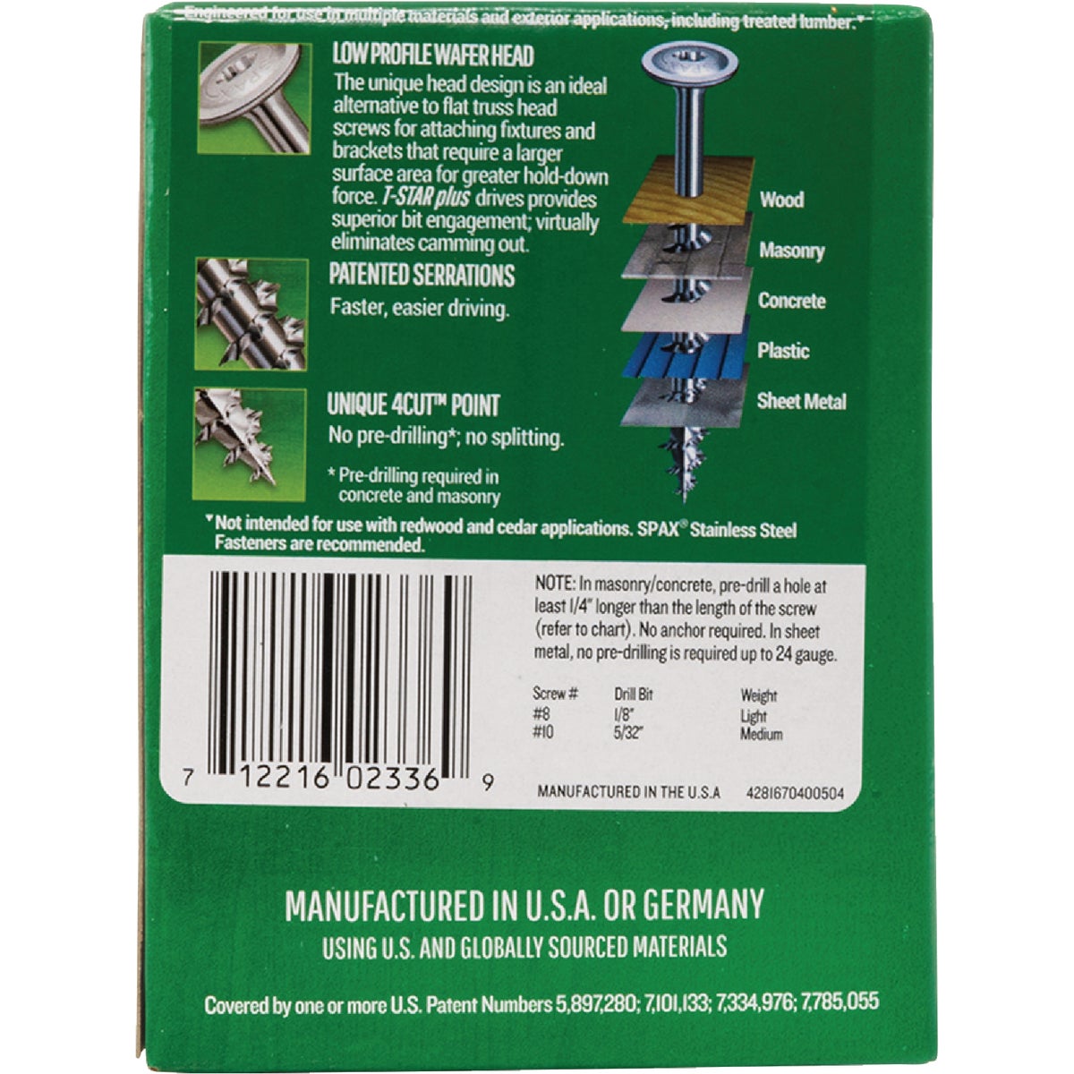 SPAX #8 x 2 In. T20 Plus Wafer Head HCR-X (Exterior Rated) Wood Screw (140-Count) Image 5