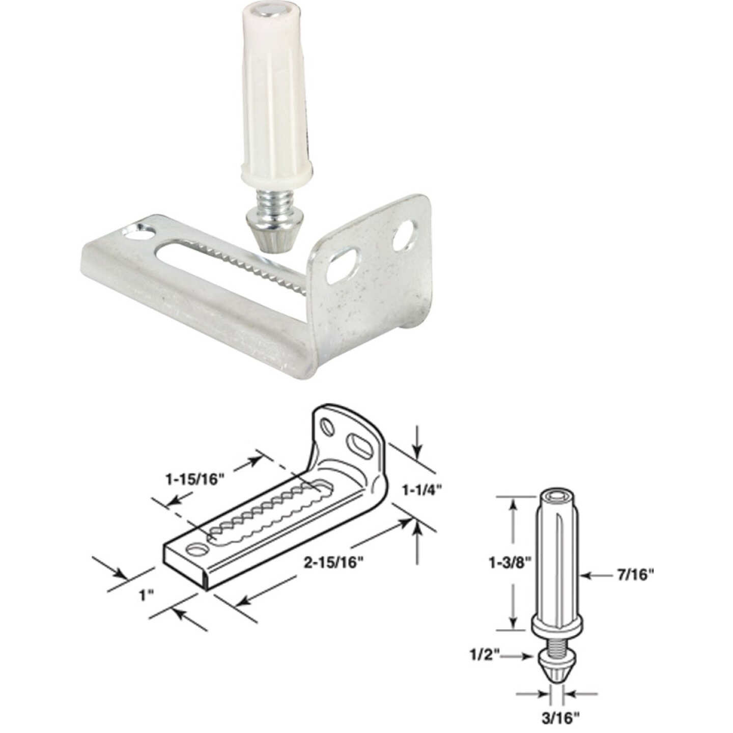Prime-Line Bottom Pivot Bracket & Pin Kit Image 1