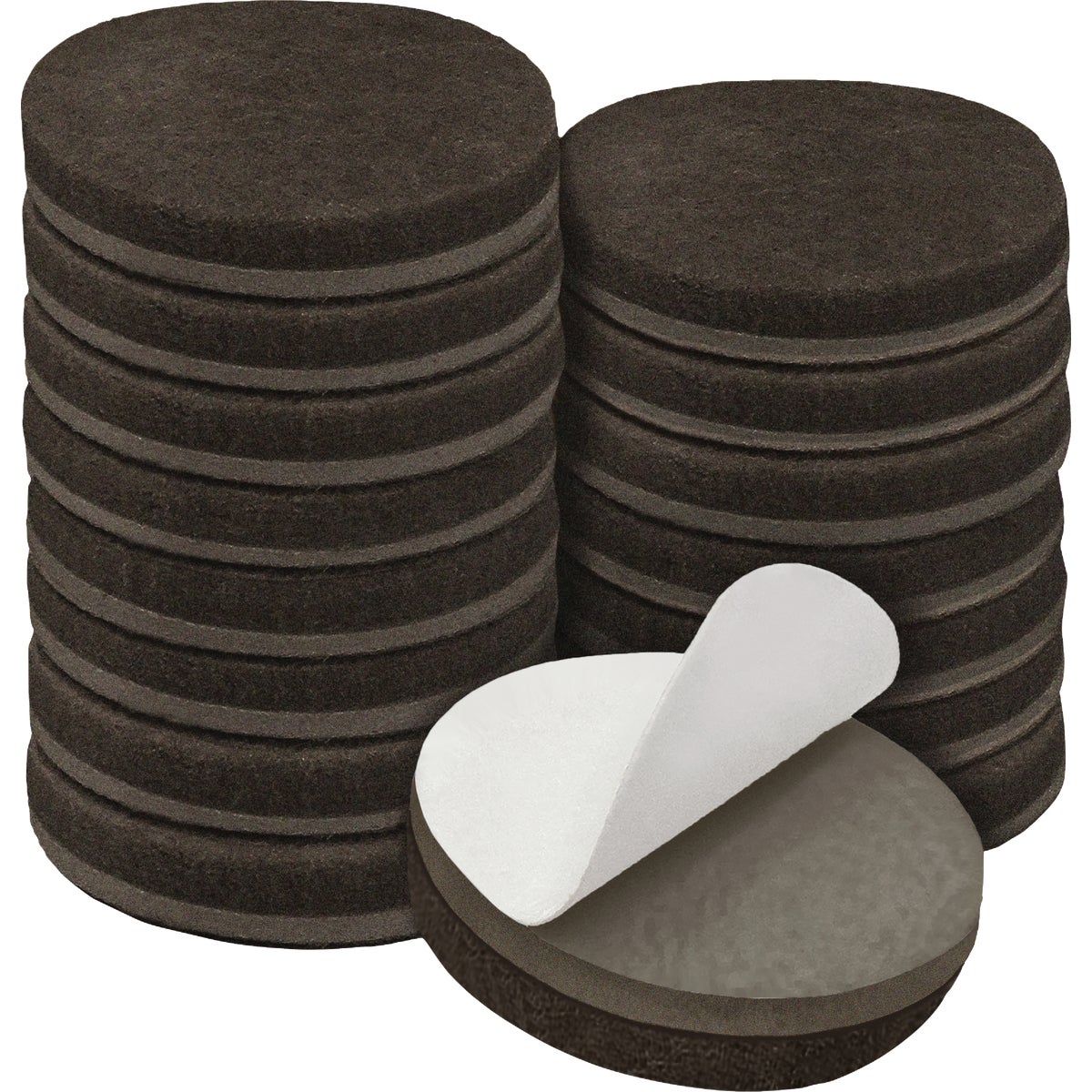 Super Sliders 1-1/2 In. Brown Round Felt Furniture Pads (16-Piece) Image 8