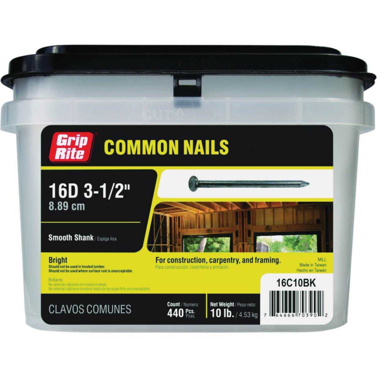 Do it Best 3-1/2 In. 6d Bright Common Nails (440-Count, 10 Lb.)