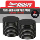Super Sliders 1 In. Anti-Skid Round Brown Furniture Pad (18-Piece) Image 1