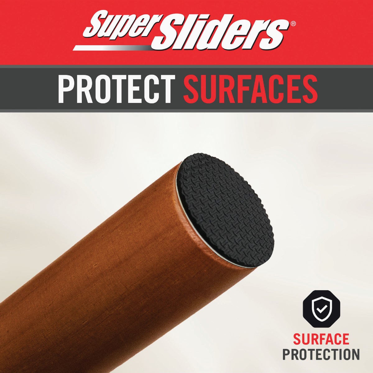 Super Sliders 1 In. Anti-Skid Round Brown Furniture Pad (18-Piece) Image 6