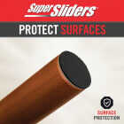 Super Sliders 1 In. Anti-Skid Round Brown Furniture Pad (18-Piece) Image 6