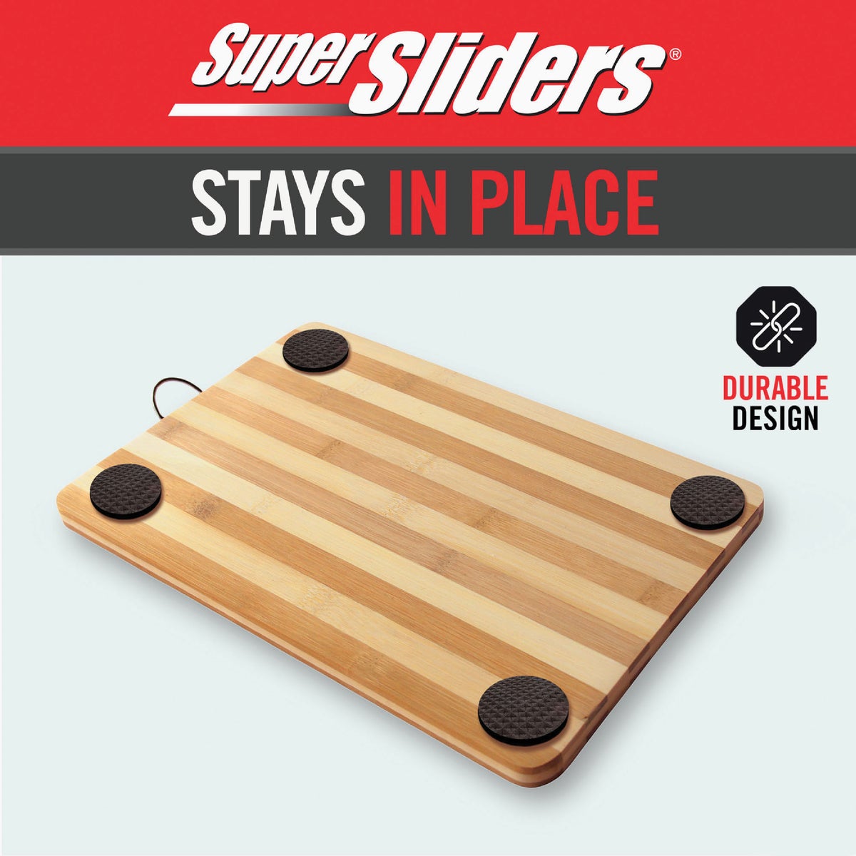 Super Sliders 1 In. Anti-Skid Round Brown Furniture Pad (18-Piece) Image 4