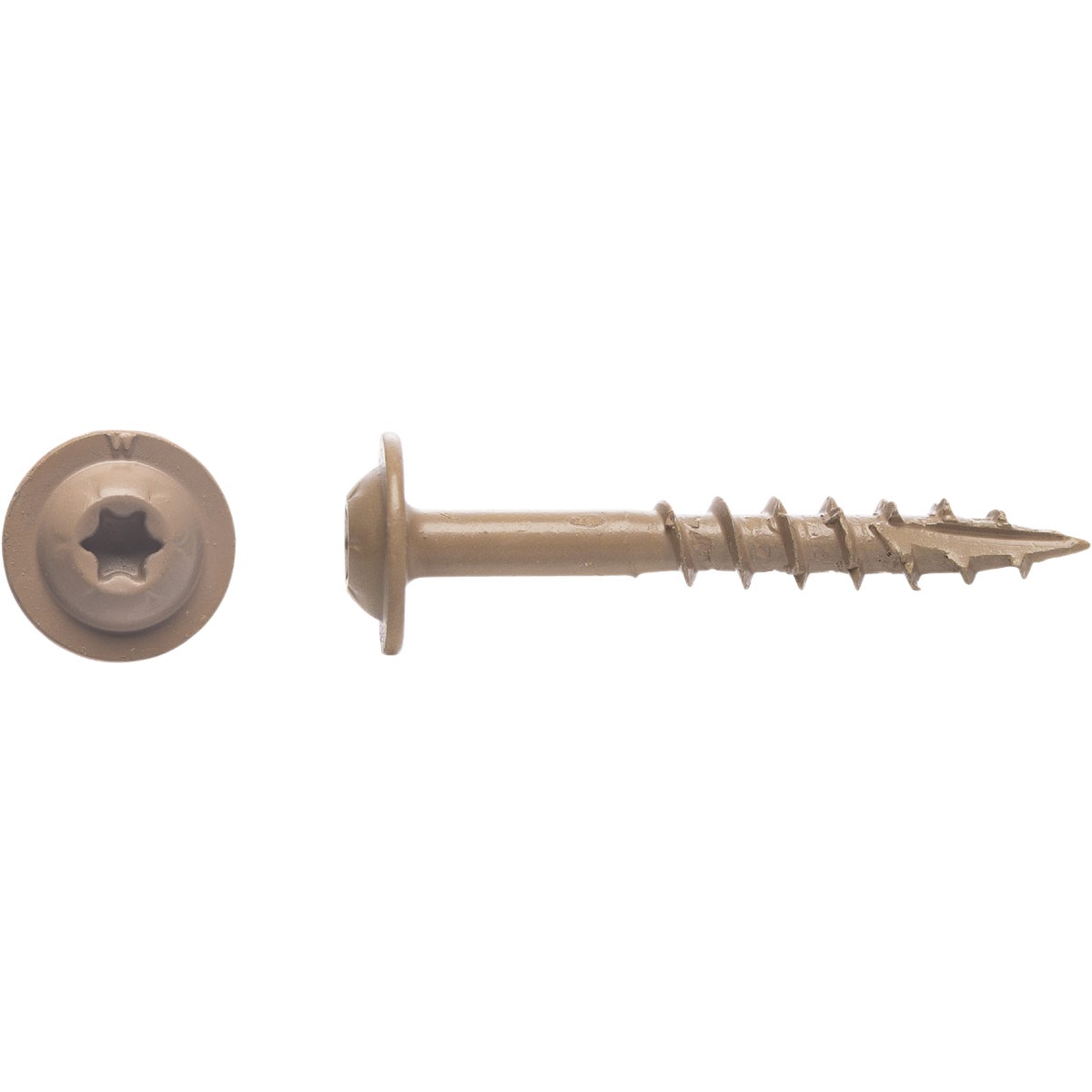 Big Timber #7 x 1-1/4 In. Star Drive Weather Stripping Sandstone Wood Screw (1 Lb.) Image 2